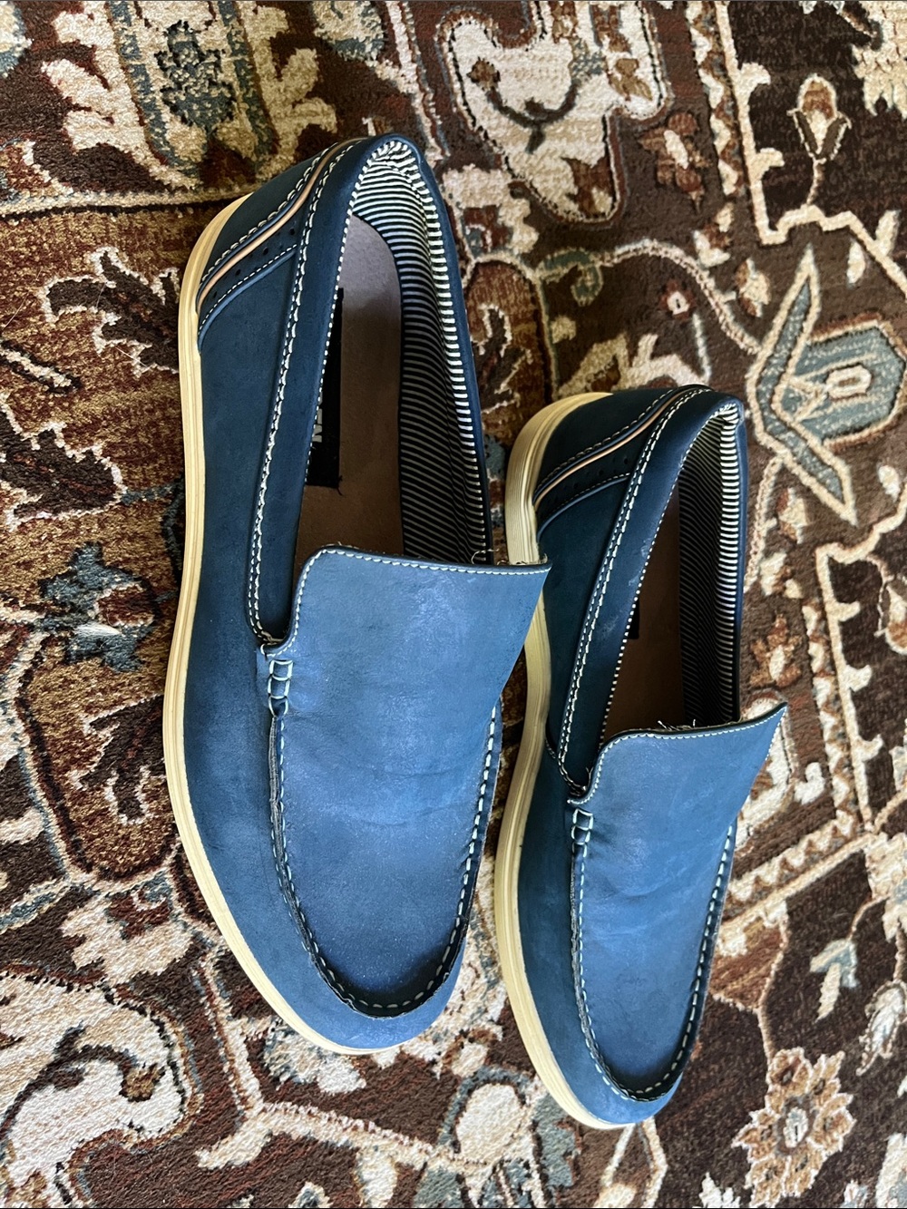 Madden Men's Blue Slip-On Casual Loafers
